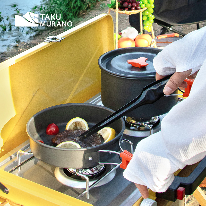 Juego de utensilios de cocina  - Camping Cooking Pots And Pans reseña y precio