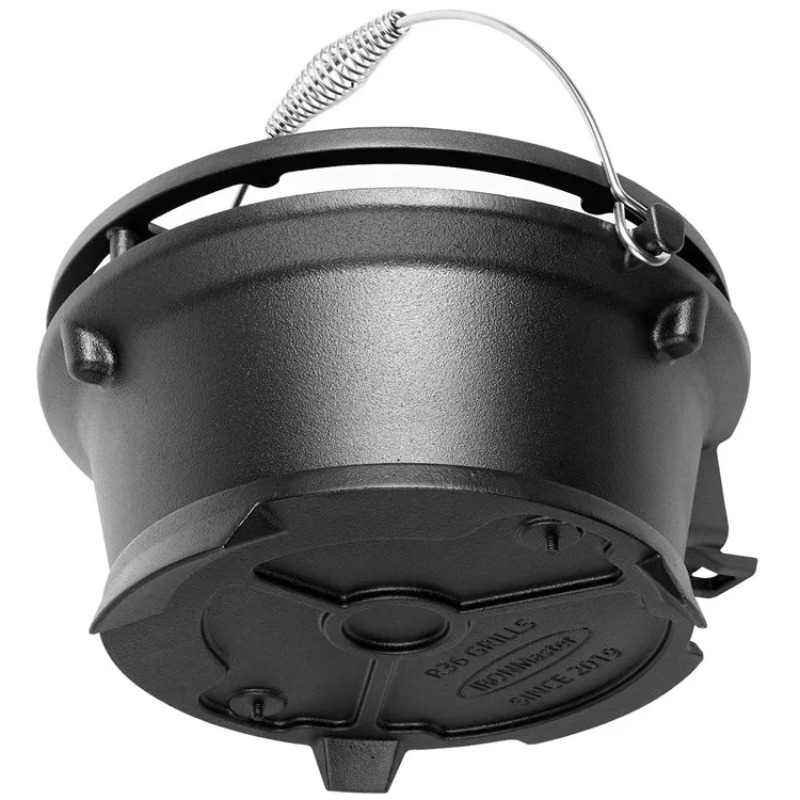 Parrilla de carbón redonda, ba - Camping Cooking Cast Iron reseña y precio