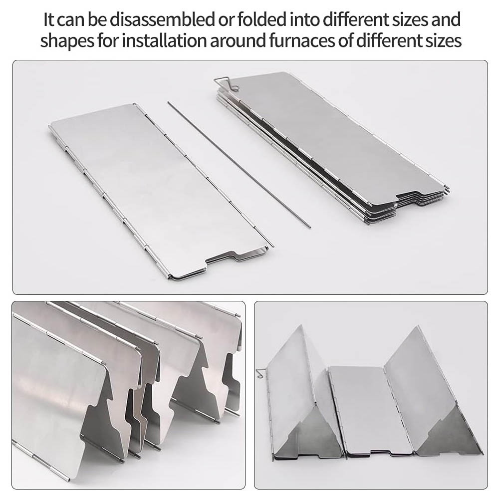 Parabrisas de aluminio de 8 pl - Camping Cooking Windshield reseña y precio