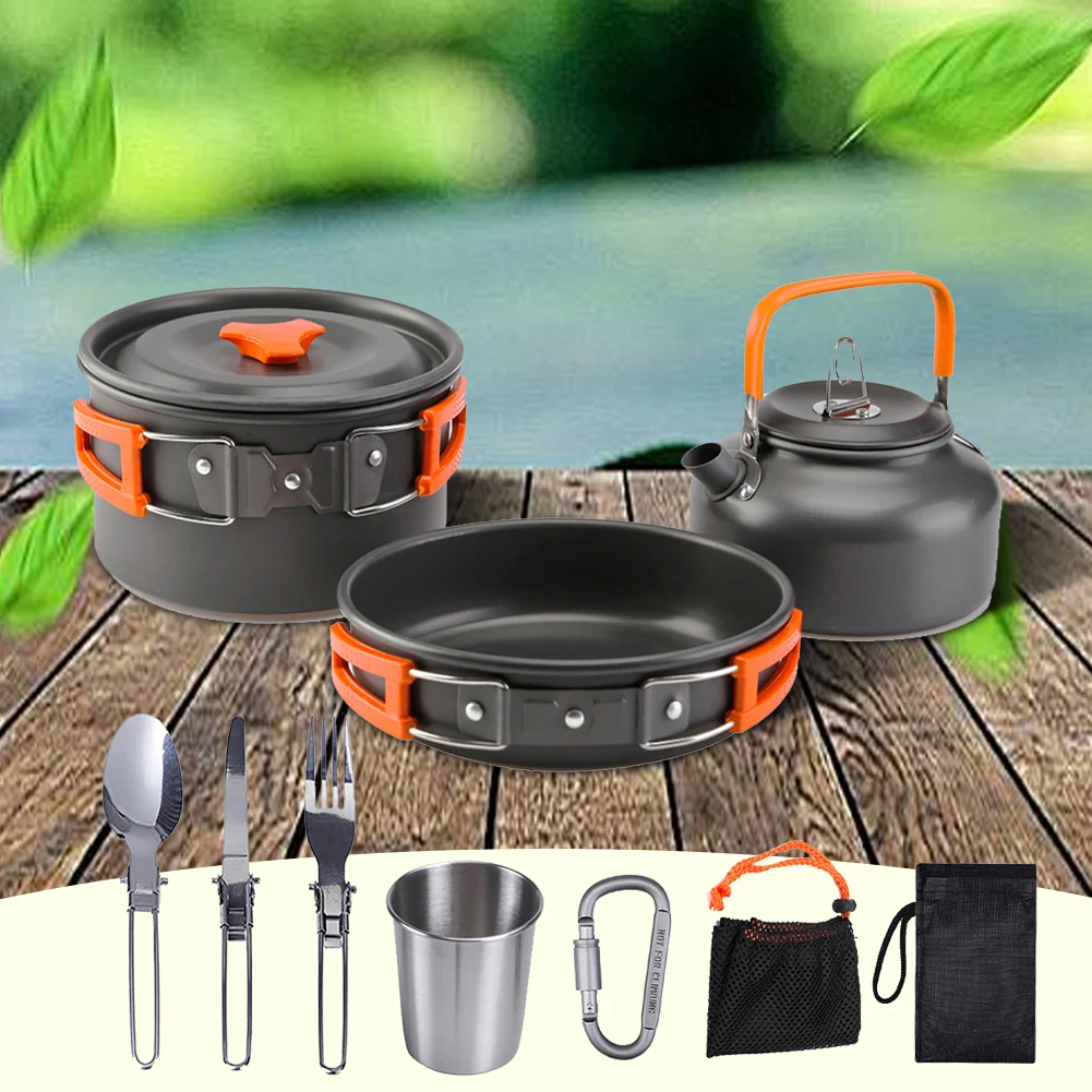 Kit de utensilios de cocina pa - Camping Cooking Pots And Pans reseña y precio