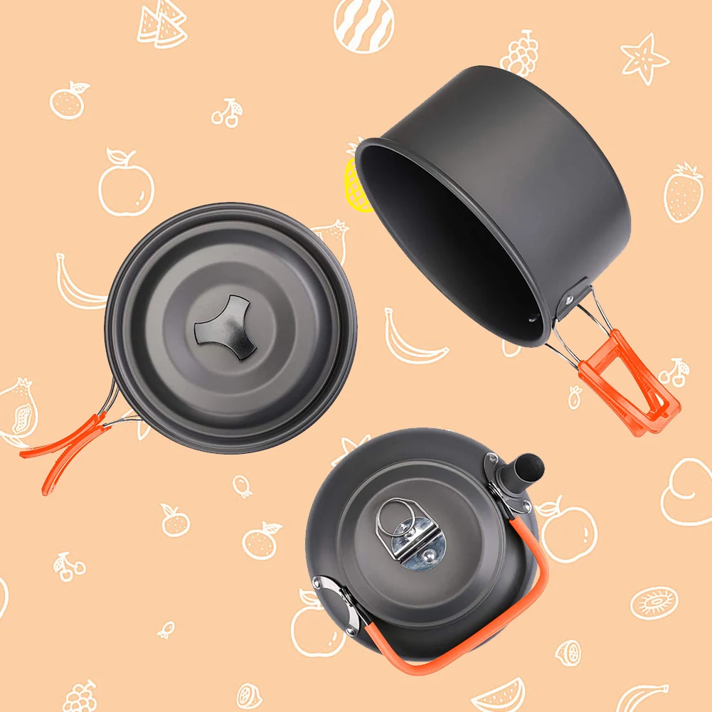 Kit de utensilios de cocina pa - Camping Cooking Pots And Pans reseña y precio