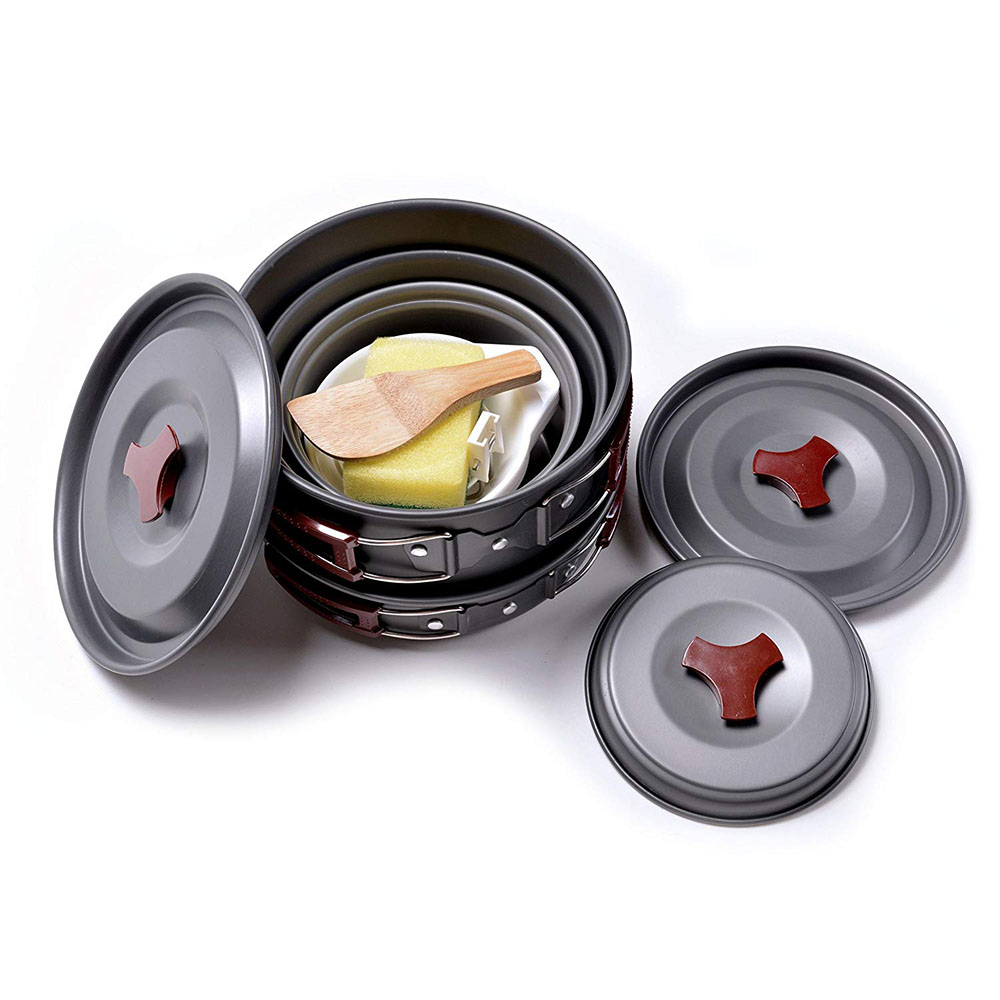 Kit de utensilios de cocina pa - Camping Cooking Pots And Pans reseña y precio