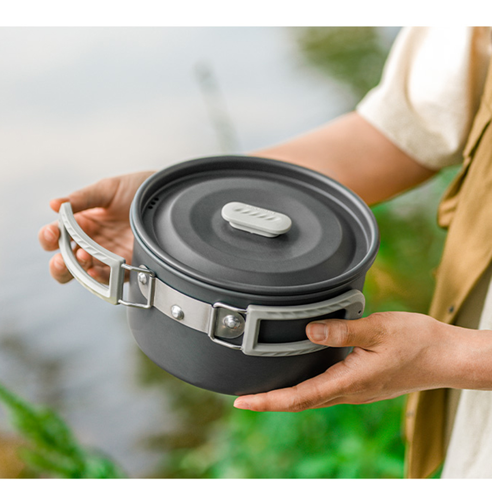 Naturehike-Juego de ollas al a - Camping Cooking Pots And Pans reseña y precio