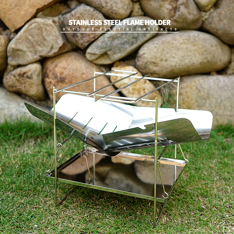 Estufa de leña para acampar, e - Camping Cooking Windshield reseña y precio