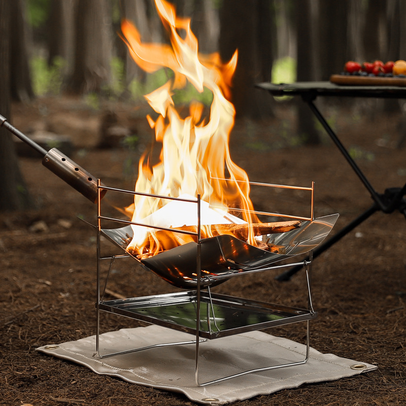 Estufa de leña para acampar, e - Camping Cooking Windshield reseña y precio